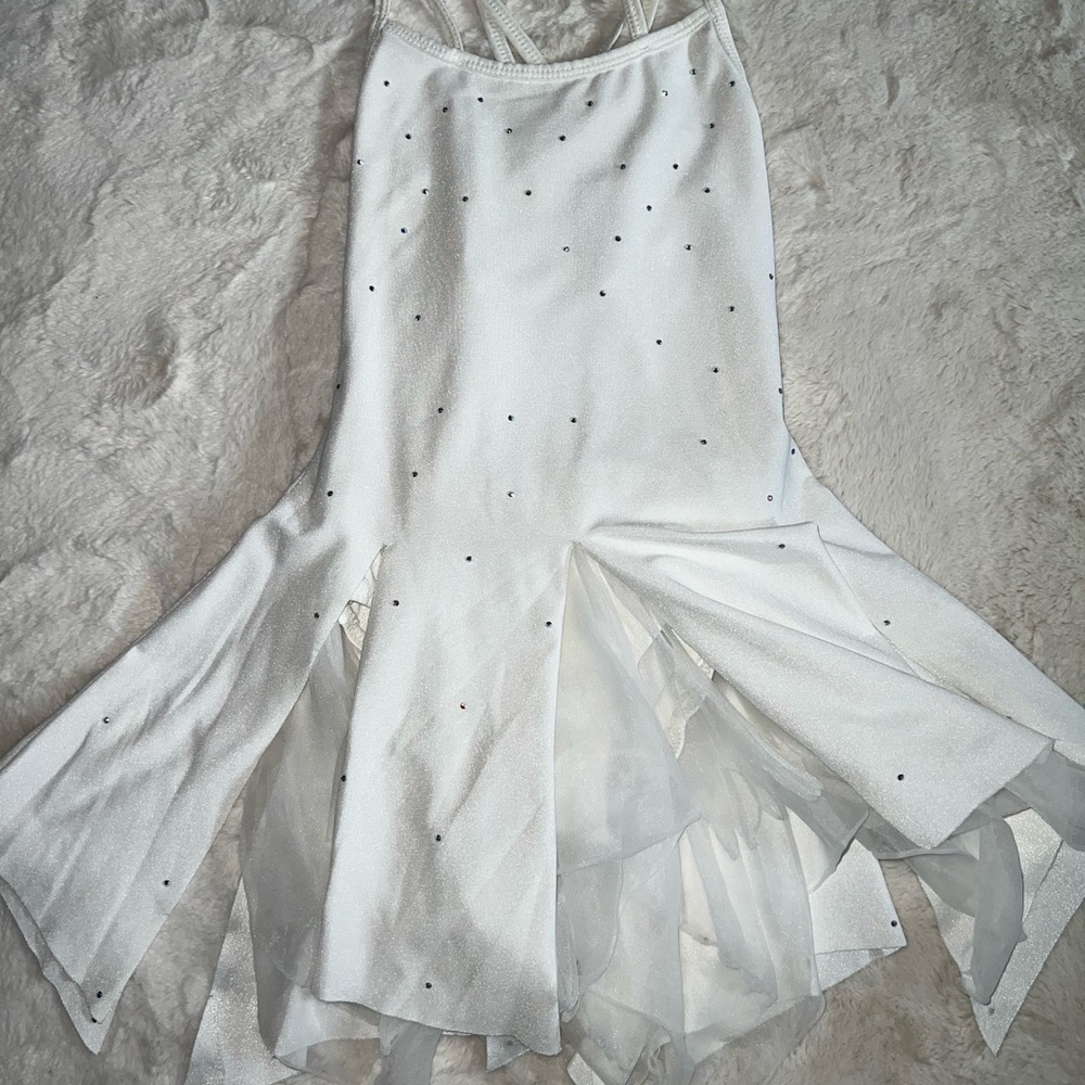 White dance leotard dress up size 7